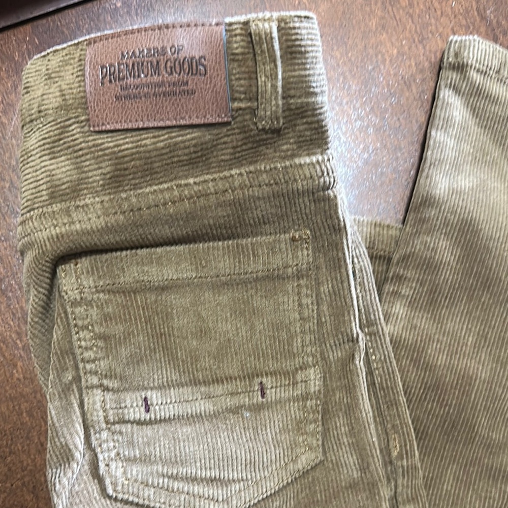 NWOT Zara Tan Corduroy Slim Fit Pants - 10
